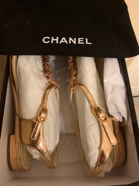 sandały chanel|authentic Chanel sandals.